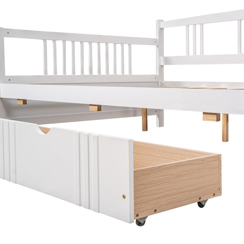 Merax Daybed Wood Bed with 2 Drawers