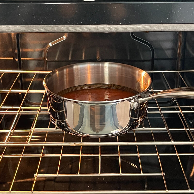 Tri-ply Stainless Steel Diamond Nonstick 2.7 QT Saucepan with Glass Lid