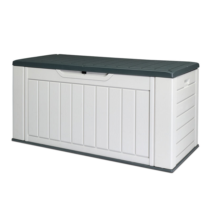 Weather-Resistant 158-Gallon Resin Deck Box for Outdoor Storage
