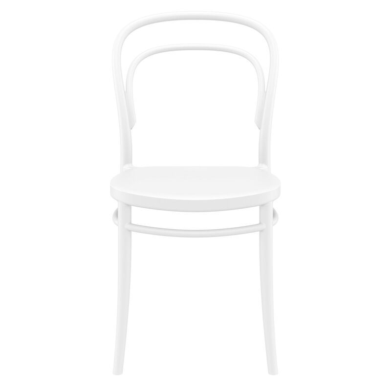 33.5" Black Patio Armless Stackable Dining Chair