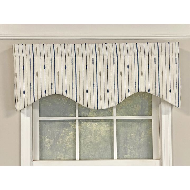 Go Getter Cornice 3" Rod Pocket Window Valance 50" x 17" Blue by RLF Home