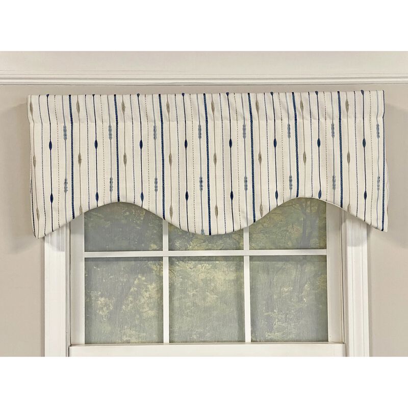Go Getter Cornice 3" Rod Pocket Window Valance 50" x 17" Blue by RLF Home