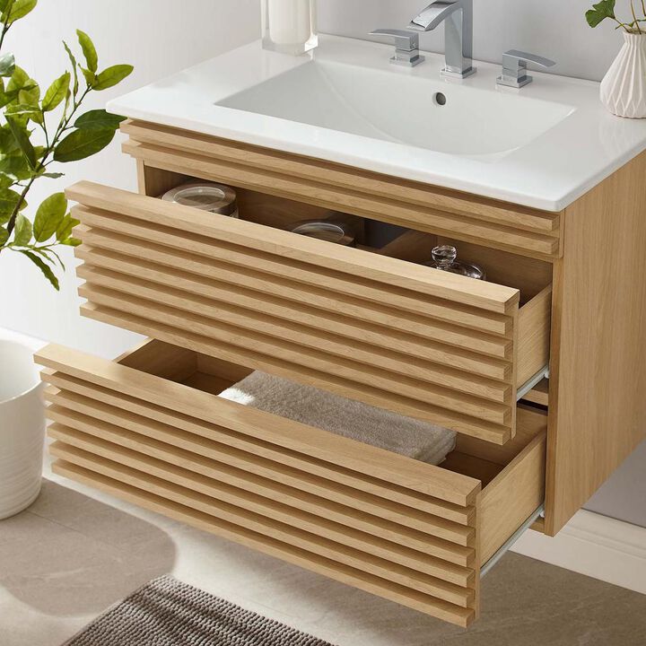 Modway Render 30 Wall-Mount Bathroom Vanity