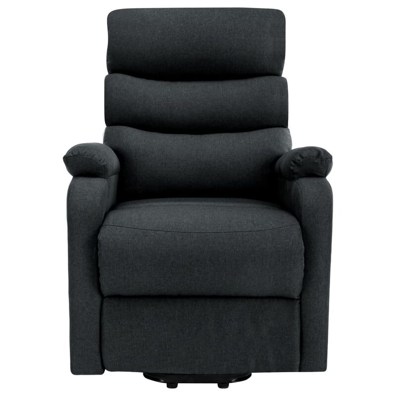 Power Lift Massage Recliner Dark Gray Fabric