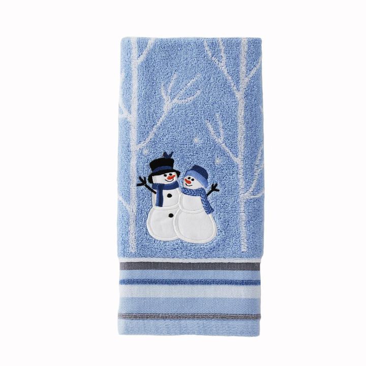 SKL Home Saturday Knight Ltd Winter Friends Hand Towel - 16x25", Blue