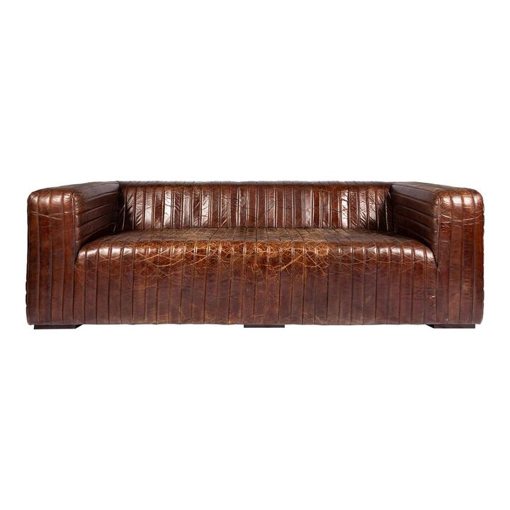 Moe's Home Collection Castle Sofa Dark Brown
