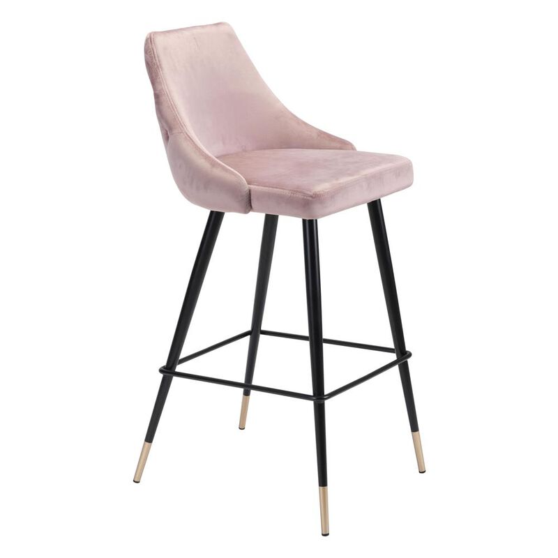 Belen Kox Piccolo Bar Chair, Pink Velvet, Belen Kox
