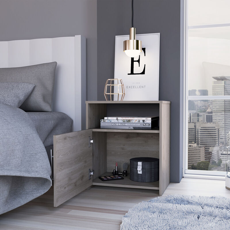 Nightstand Cuarzz, Bedroom, Light Gray