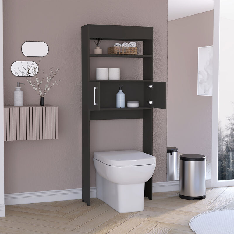 Over The Toilet Cabinet Jozz, Bathroom, Black