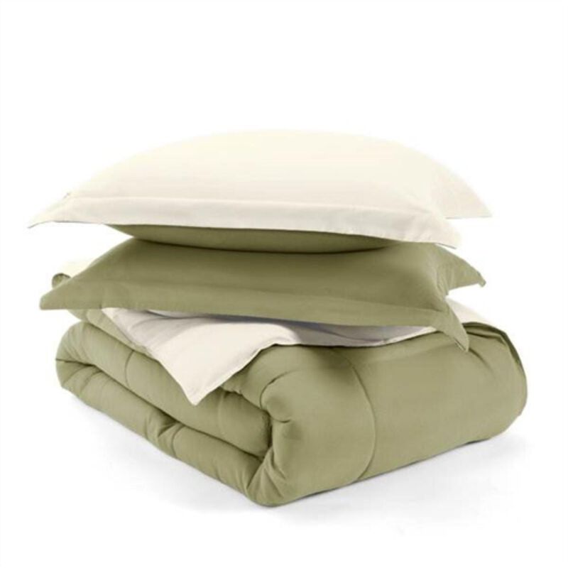 Hivvago Full/Queen 3 Piece Microfiber Reversible Comforter Set