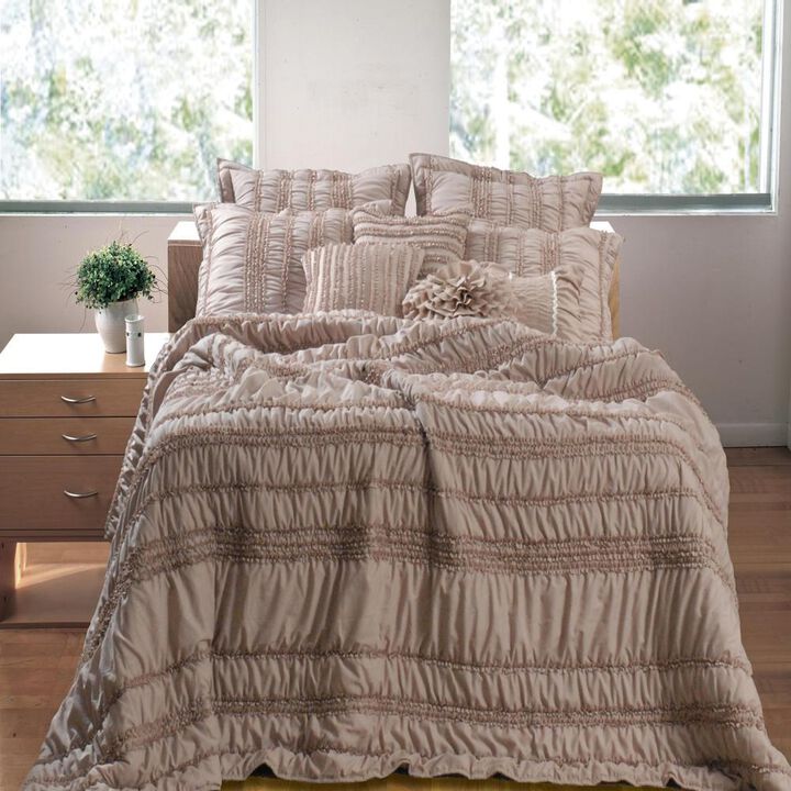 Greenland Home Fashion Tiana Sham - Standard 20x26", Taupe