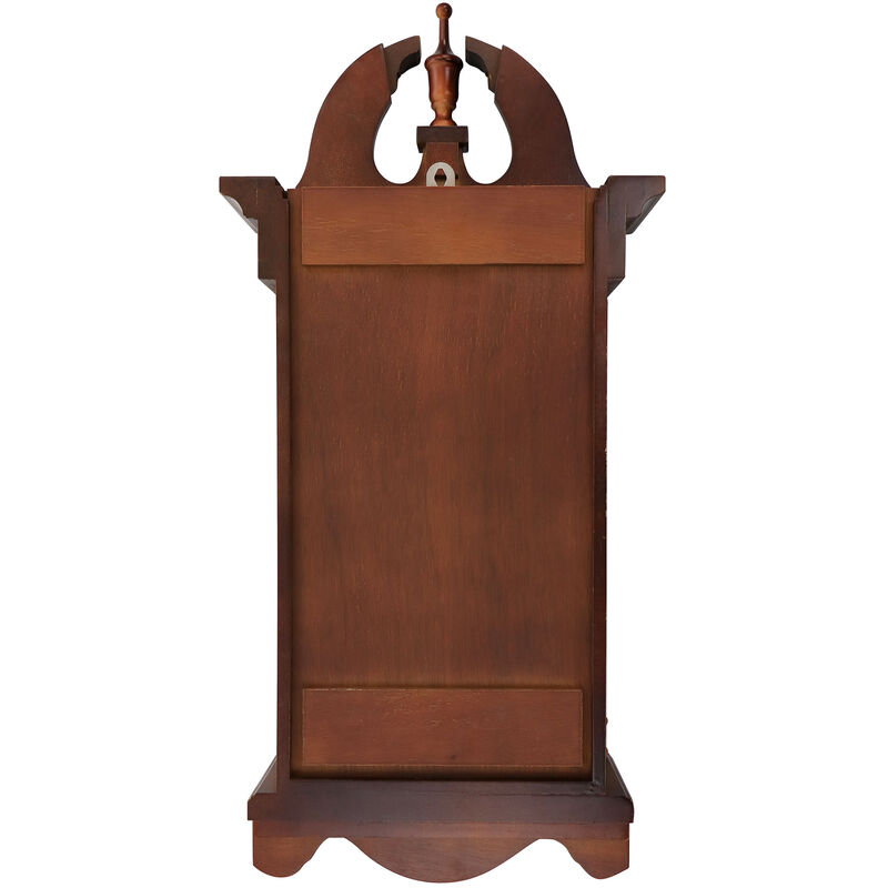 Bedford Clock Collection Delphine 27 Inch Mahogany Chiming Pendulum Wall Clock