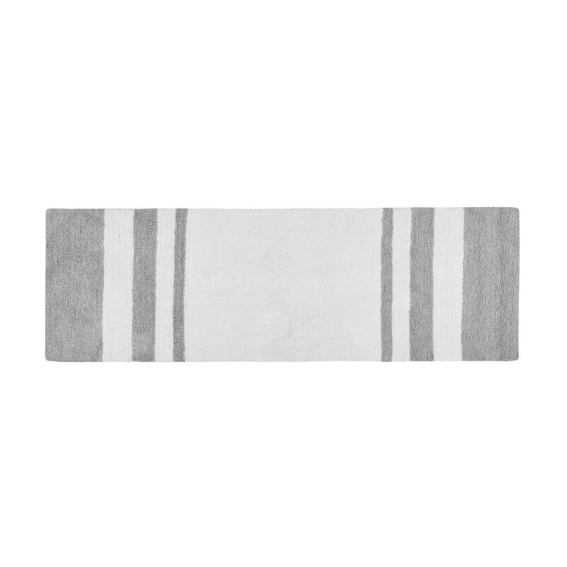 Gracie Mills Cecelia Casual Stripes Cotton Reversible Bath Rug  - 20x30"
