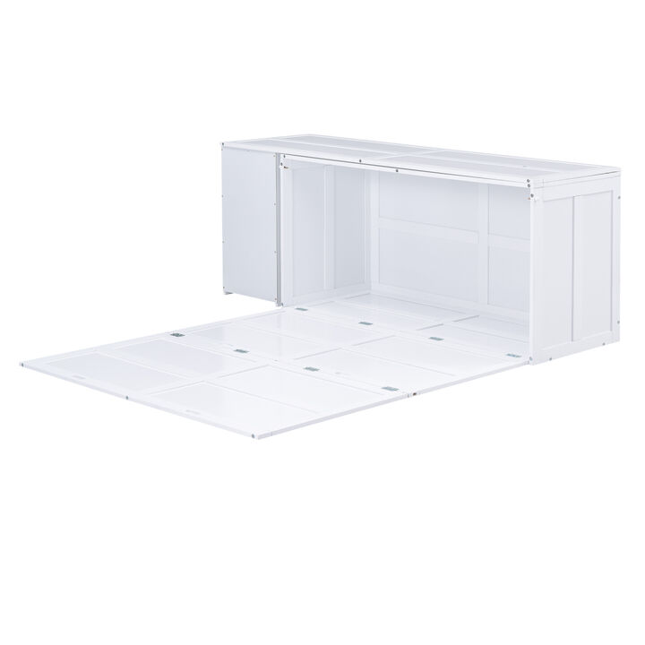 Queen Size Murphy Bed With Rotatable Desk