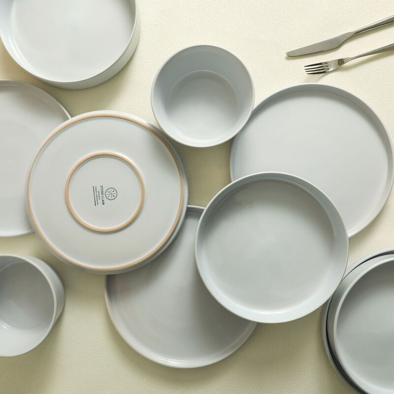 Stone Lain Celina Stoneware 12 Piece Dinnerware Set with Dinner Bowls