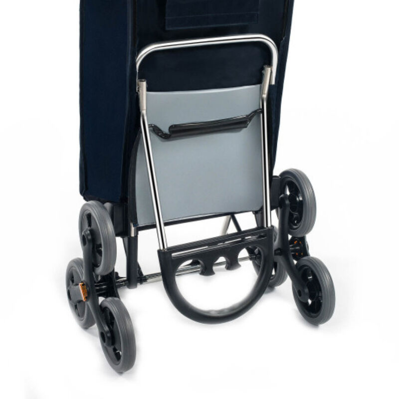 Folding Stair Climbing Shopping Cart with Removable Bag and Handle
