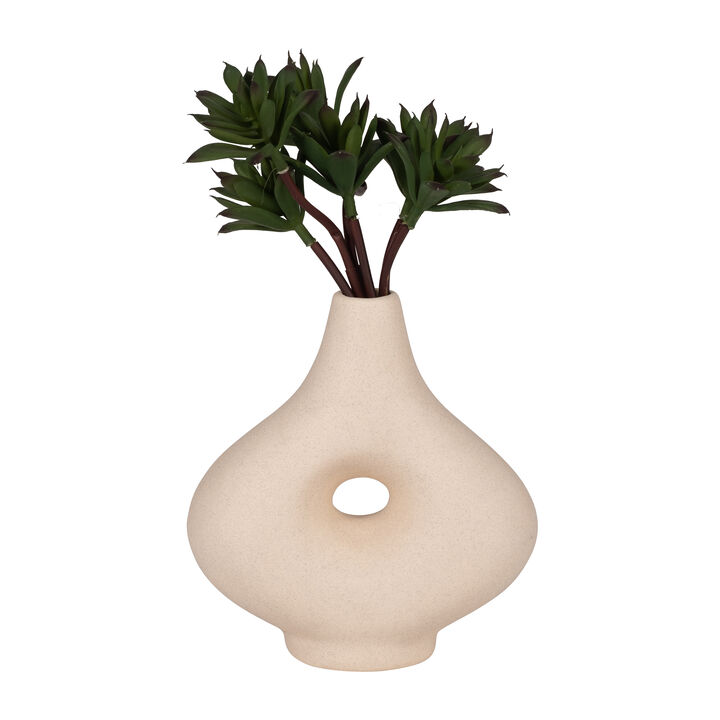 Ivory 7" Stoneware Nomad Vase
