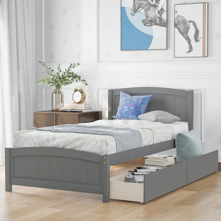 Merax Platform Bed with Two Drawers