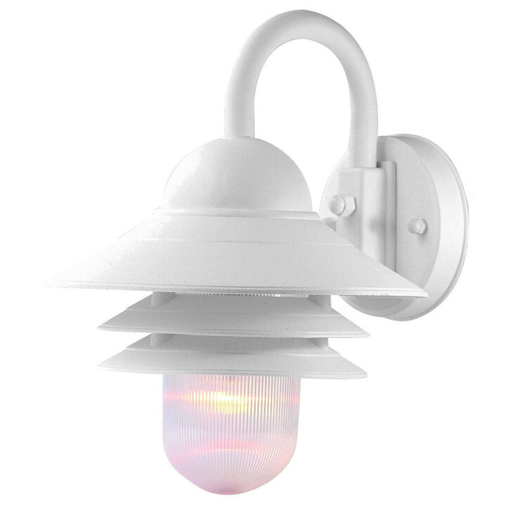 Hivvago White Three Tier Lamp Shade Outdoor Wall Light