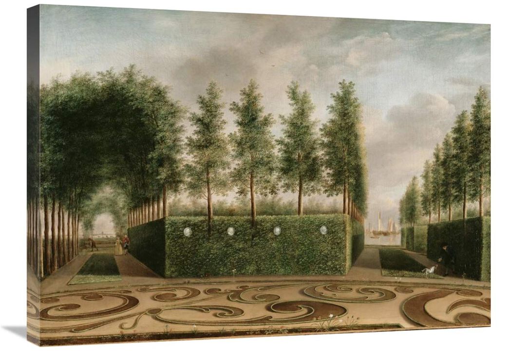 A Formal Garden-Canvas Art-32x24