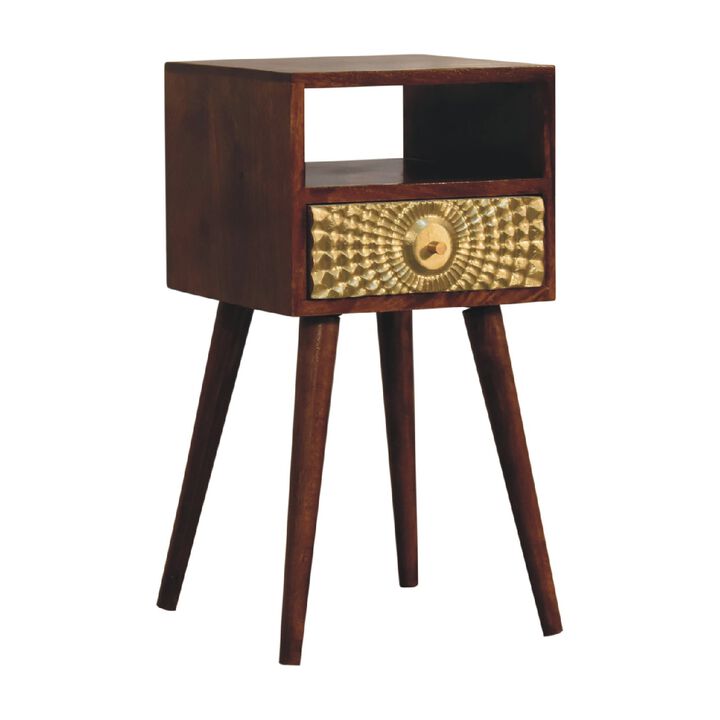 Eden Mini Solid Wood 1 Drawers  NightStand