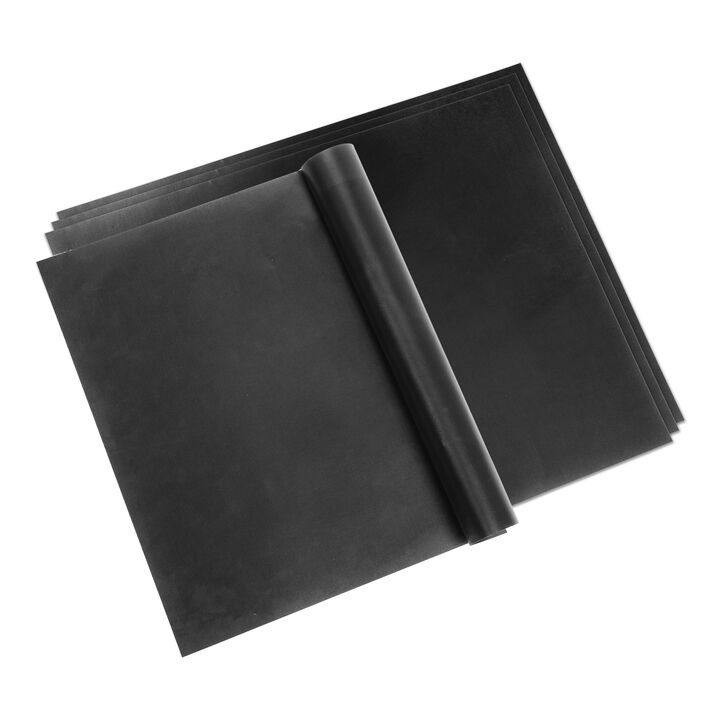 Black Heavy Duty BBQ Grill Mats for Outdoor Grill - 8 Pack Non Stick, Reusable