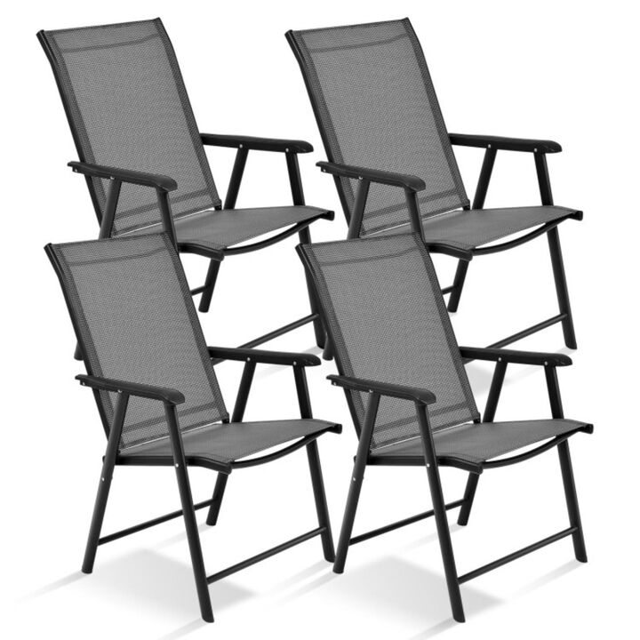 Hivvago 4-Pack Patio Folding Chairs Portable for Outdoor Camping