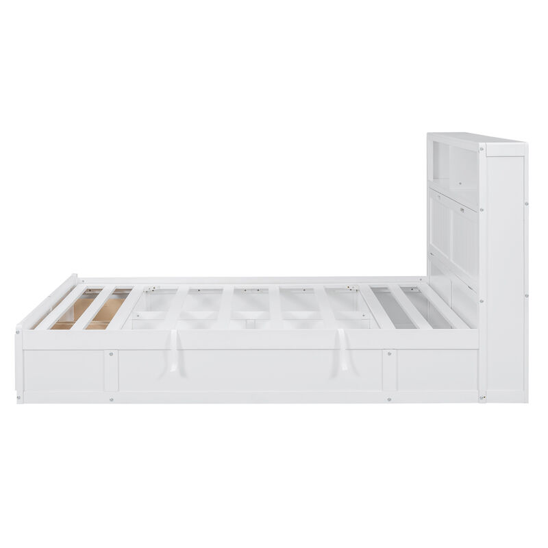 Merax Platform Bed with Storage LED Headboard