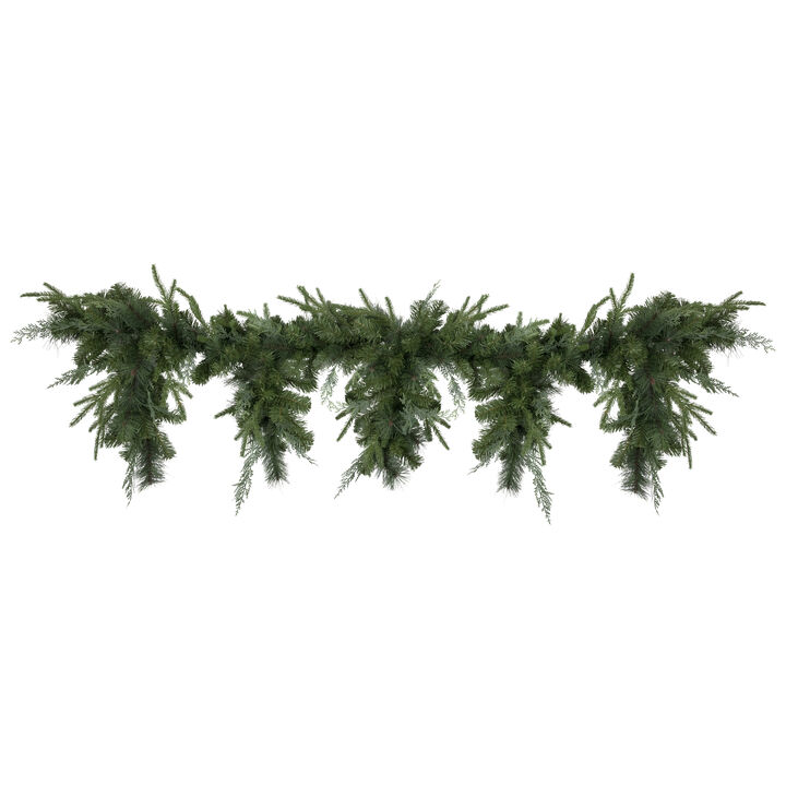 6' x 18" Mixed Pine Artificial Christmas Icicle Garland  Unlit