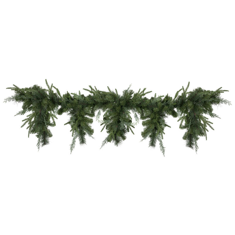 6' x 18" Mixed Pine Artificial Christmas Icicle Garland  Unlit