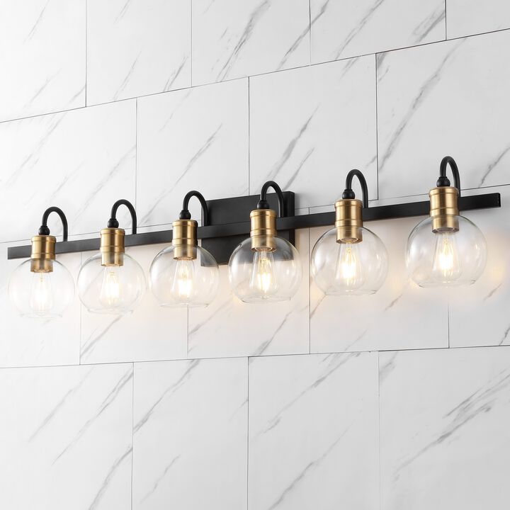 Marais Iron/Glass Rustic Vintage LED Vanity Light
