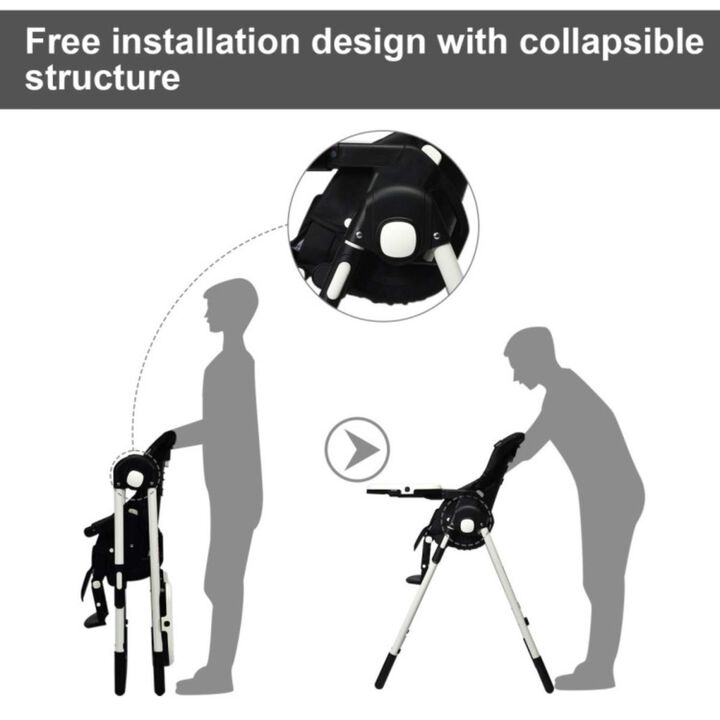 Hivvago Foldable High chair with Multiple Adjustable Backrest