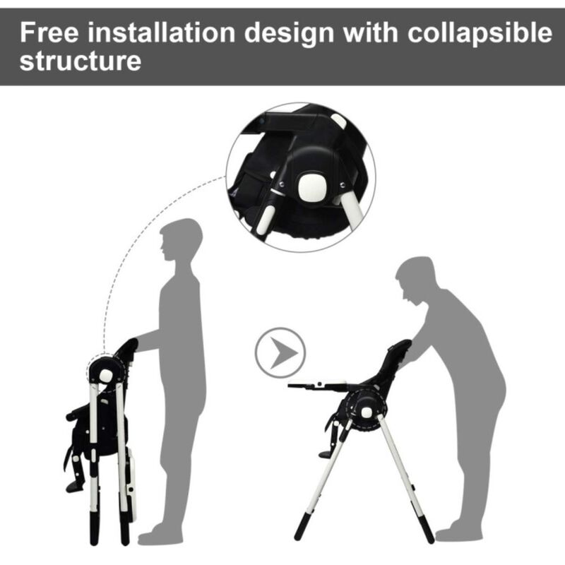 Hivvago Foldable High chair with Multiple Adjustable Backrest
