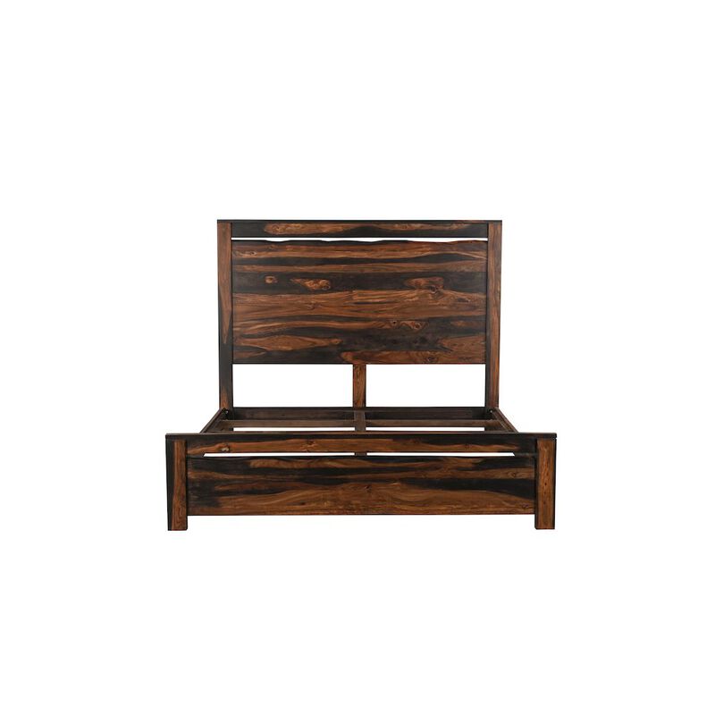 Taran Designs Marin Live Edge Solid Wood King Panel Bed