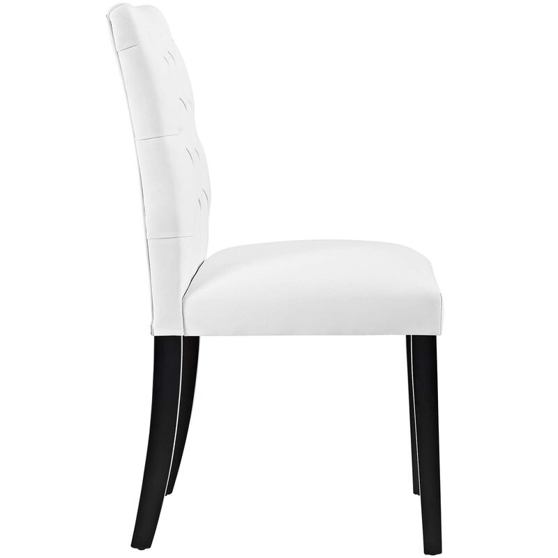 Duchess Button Tufted Vegan Leather Dining Chair