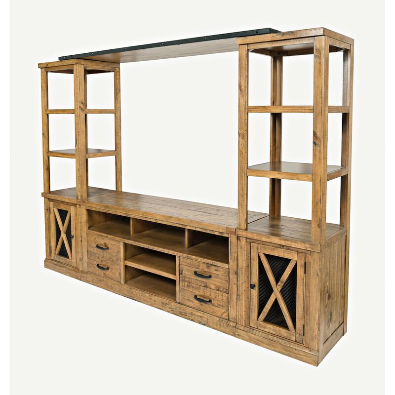 Jofran Telluride Rustic Farmhouse Solid Wood Entertainment Center with 60 TV Console