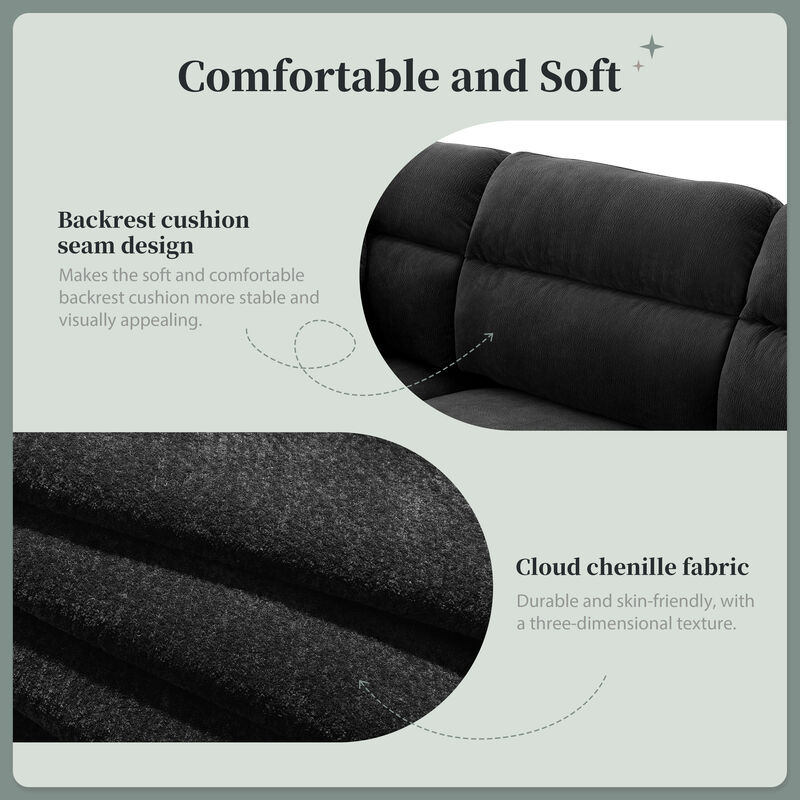 Merax Modern 5 Seats Convertible Sectional Chenille Sofa
