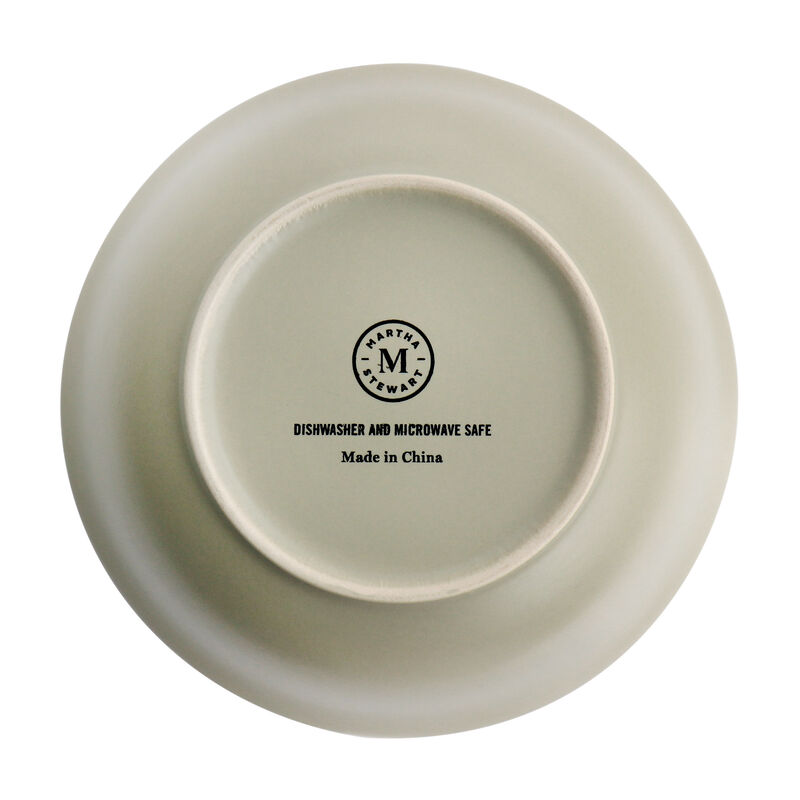 Martha Stewart 12 Piece Reactive Glaze Stoneware Dinnerware Set in Sharkey Grey