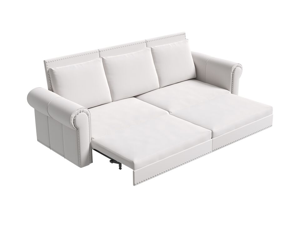 Merax Velvet Convertible Sleeper Sofa