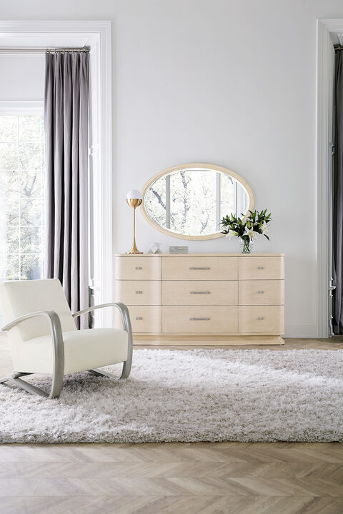 Nouveau Chic Oval Mirror