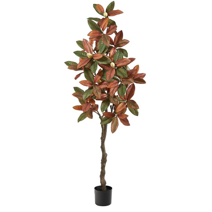 Nearly Natural Fall Magnolia Artificial Tree