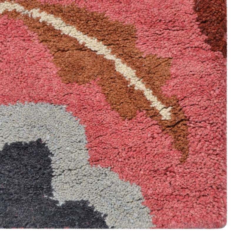 RUGSOTIC CARPETS HAND TUFTED WOOL ECO-FRIENDLY AREA RUGS  - 5'x8', Rectangle Shape, Multicolor, Floral Modern Design, High Pile Thick Handmade Area Rugs for Living Room, Bed Room (K00732)