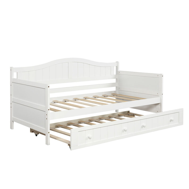 Merax Wooden Daybed with Trundle Bed