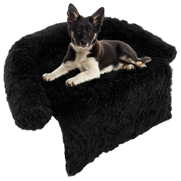 Plush Calming Dog Bed Couch with Anti-Slip Bottom – Cozy Pet Sofa for Relaxation