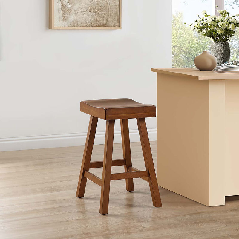 Jackson 24 in. Backless Wood Bar Stool