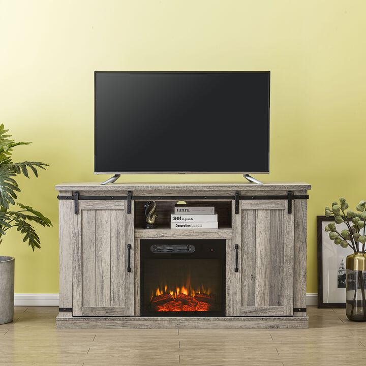 FESTIVO 54 in. TV Stand Console for TVs up to 60 in. with Electric Fireplace