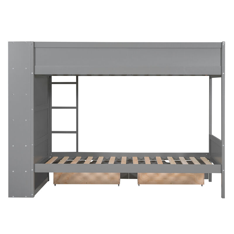 Merax Storage Bunk Bed With 2 Drawers