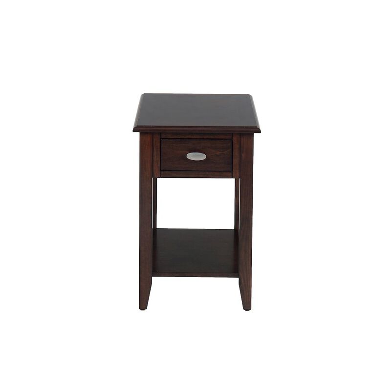 Jofran Merlot Warm Contemporary Chairside Table