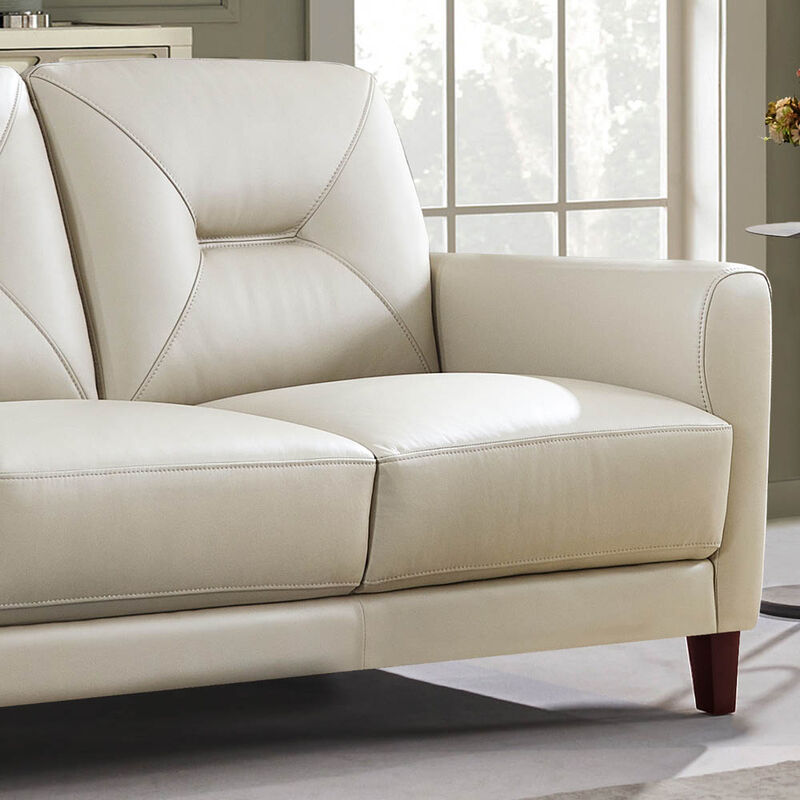 Mavis Top Grain Leather Loveseat