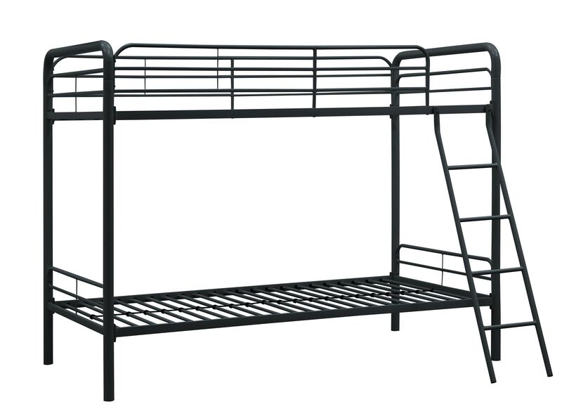 DHP Dusty Twin over Twin Metal Bunk Bed, Black